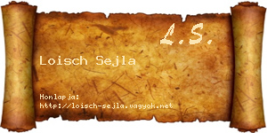 Loisch Sejla névjegykártya